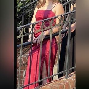 Red formal dress size xs